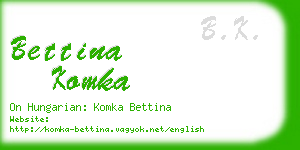bettina komka business card